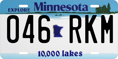 MN license plate 046RKM