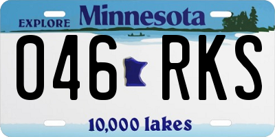 MN license plate 046RKS