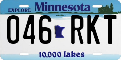 MN license plate 046RKT