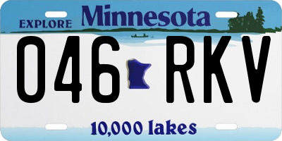 MN license plate 046RKV