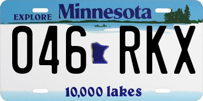 MN license plate 046RKX