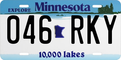 MN license plate 046RKY