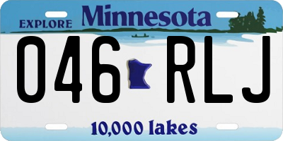 MN license plate 046RLJ