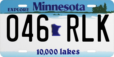 MN license plate 046RLK
