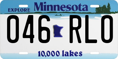 MN license plate 046RLO