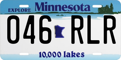 MN license plate 046RLR