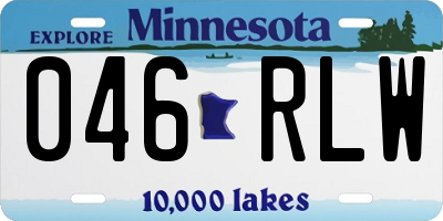 MN license plate 046RLW
