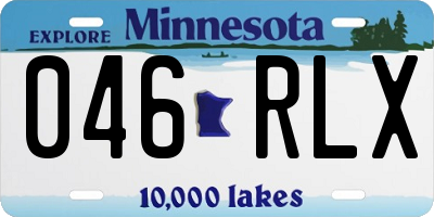 MN license plate 046RLX