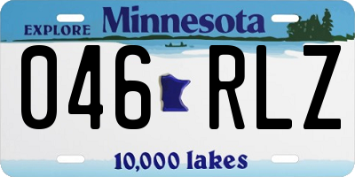 MN license plate 046RLZ