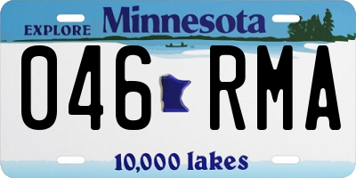 MN license plate 046RMA