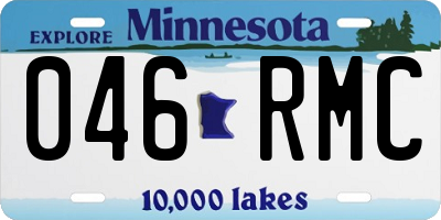MN license plate 046RMC