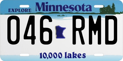 MN license plate 046RMD