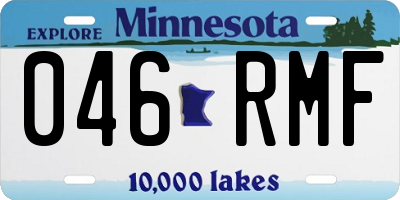 MN license plate 046RMF