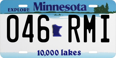 MN license plate 046RMI