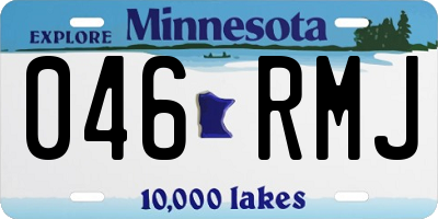 MN license plate 046RMJ