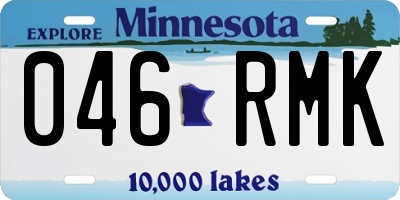 MN license plate 046RMK