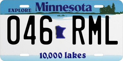 MN license plate 046RML