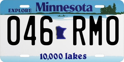 MN license plate 046RMO