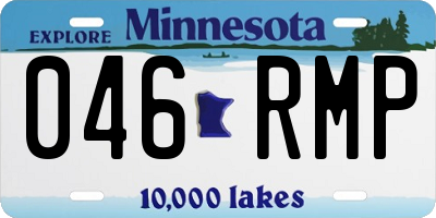 MN license plate 046RMP