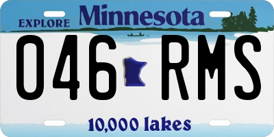 MN license plate 046RMS