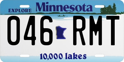 MN license plate 046RMT