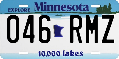 MN license plate 046RMZ