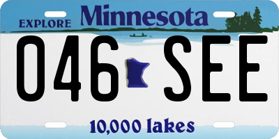MN license plate 046SEE