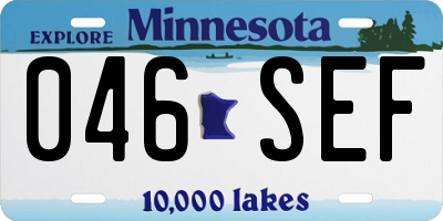 MN license plate 046SEF
