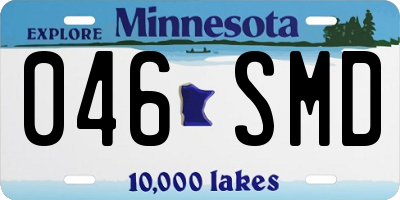 MN license plate 046SMD