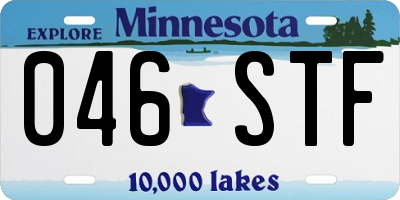 MN license plate 046STF