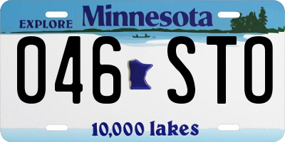 MN license plate 046STO