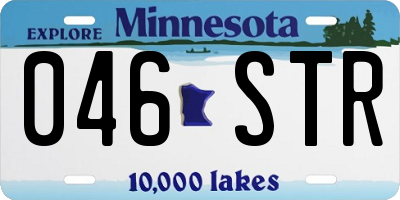 MN license plate 046STR
