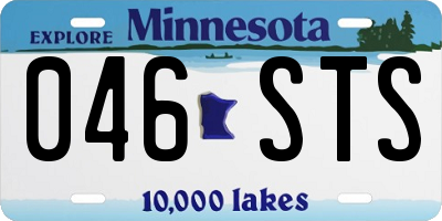 MN license plate 046STS