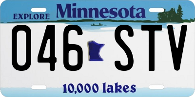 MN license plate 046STV