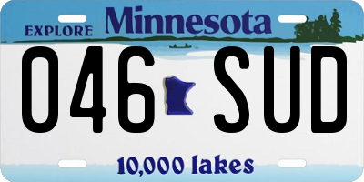MN license plate 046SUD