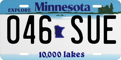 MN license plate 046SUE