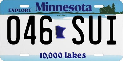 MN license plate 046SUI