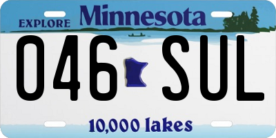 MN license plate 046SUL