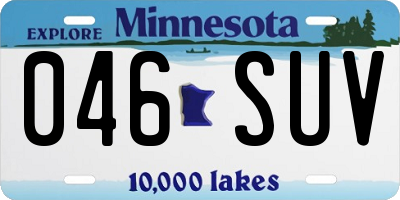 MN license plate 046SUV