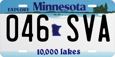 MN license plate 046SVA