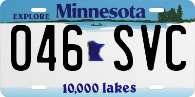 MN license plate 046SVC