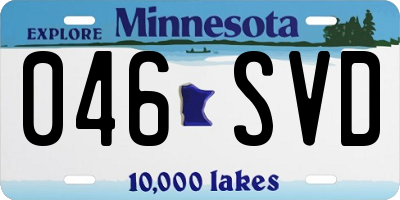 MN license plate 046SVD