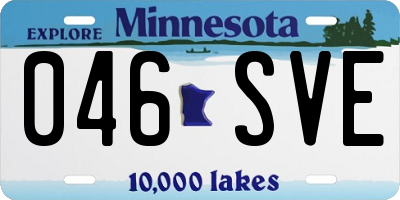 MN license plate 046SVE