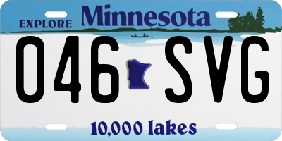 MN license plate 046SVG