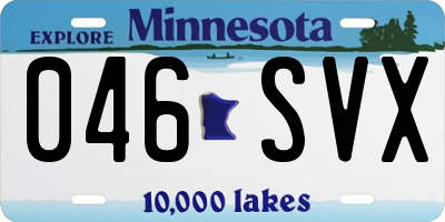 MN license plate 046SVX