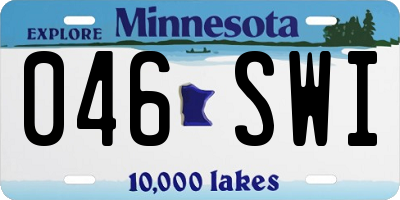 MN license plate 046SWI