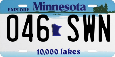MN license plate 046SWN