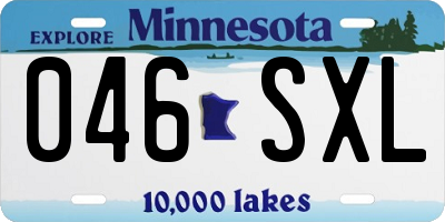 MN license plate 046SXL