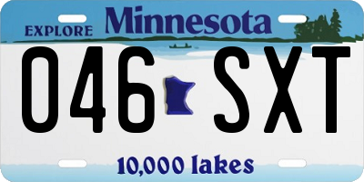MN license plate 046SXT