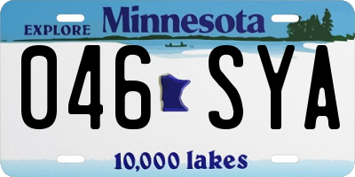MN license plate 046SYA
